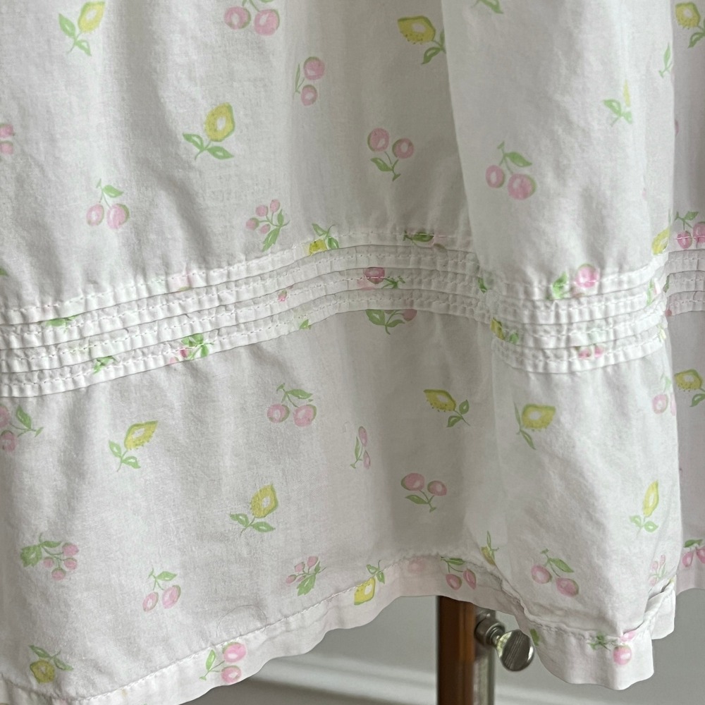Eileen West Nightgown Womens XL Cotton Floral Lace Sleeveless White Sleep Dress - Picture 10 of 11